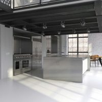 Raffinata Resina per pavimentazione della cucina loft Aldo Verdi